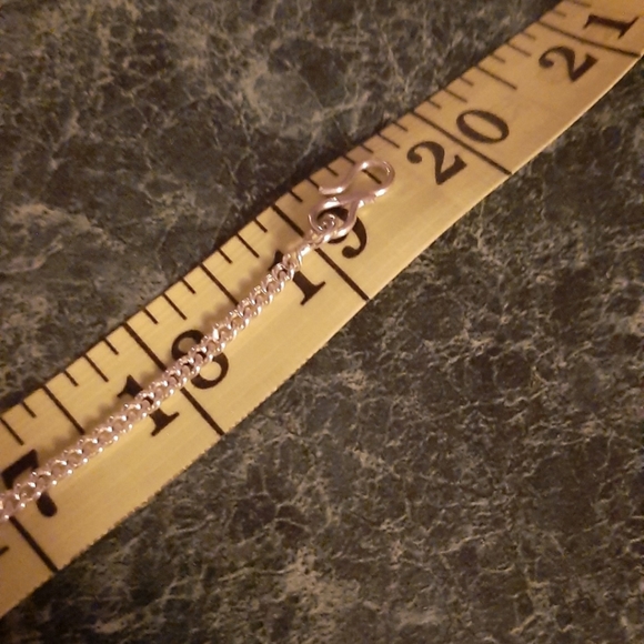 Genuine Black Onyx Necklace- 925 Sterling Silver Plated Over Copper - Picture 6 of 7